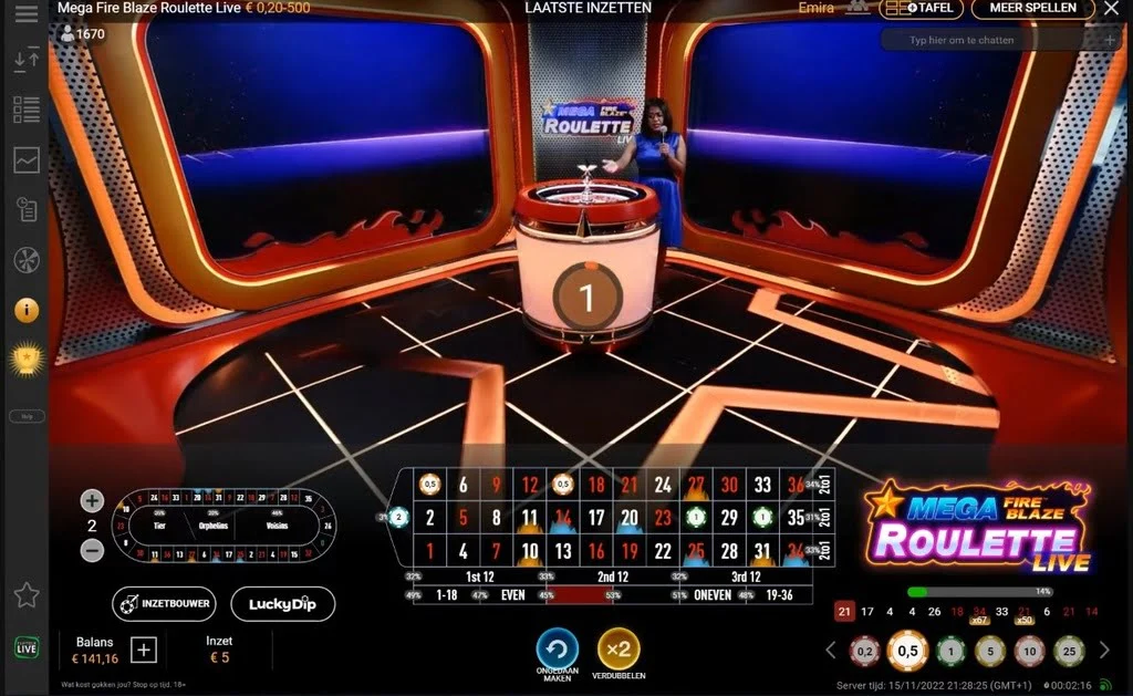 As gambling experts, we have tested myriad online platforms with the Mega Fire Blaze Roulette live game in the library.